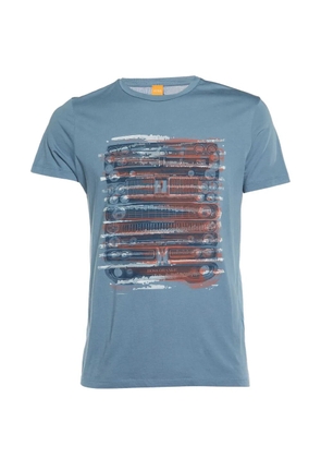 BOSS graphic-print crew-neck T-shirt - Blue