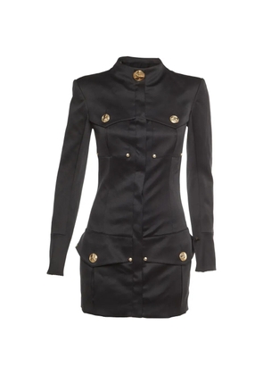 Balmain Pre-Owned button-front mid-length coat - Black