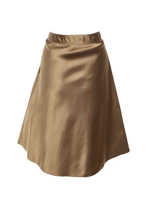 Fendi Pre-Owned flared silk skirt - Brown