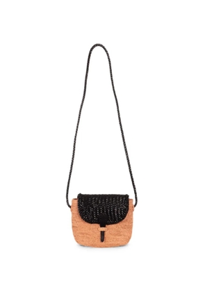 DRAGON DIFFUSION woven-design flap-closure crossbody bag - Neutrals