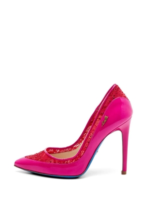Loriblu lace-overlay heeled pumps - Pink