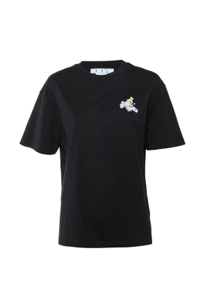 Off-White Pre-Owned floral-print T-shirt - Black