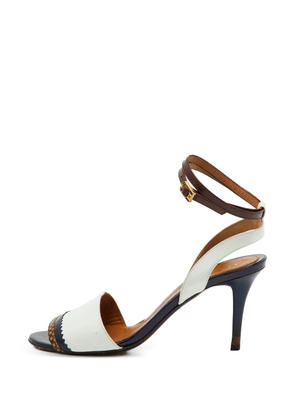 Fendi Pre-Owned ankle-wrap leather sandals - White