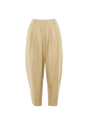 Stella McCartney Pre-Owned crepe pleated trousers - Neutrals