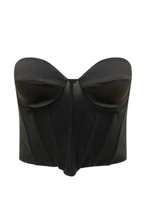 ACTUALEE corset-style sweetheart-neck top - Black