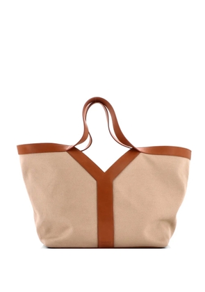 Saint Laurent Pre-Owned Y Canvas with Leather Medium tote bag - Brown