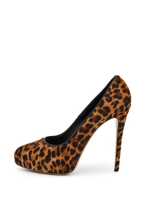 Le Silla leopard-print platform pumps - Brown