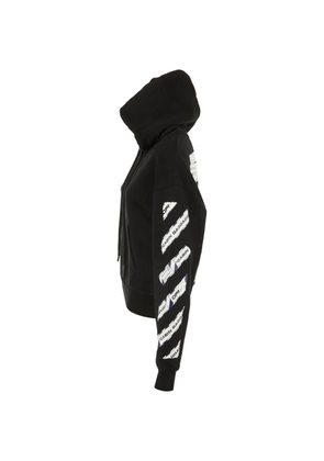 Off-White Pre-Owned Cabin Baggage tape-print hoodie - Black