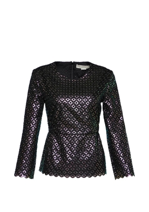 Stella McCartney Pre-Owned cutwork-detail peplum blouse - Black