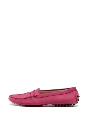 Tod's Vintage Nubuck slip on loafers - Pink
