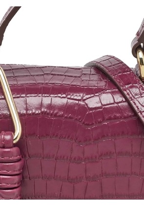 DKNY croc-embossed top handle bag - Purple