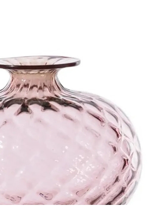 Venini Monofiori Balloton honeycomb-texture glass vase - Pink