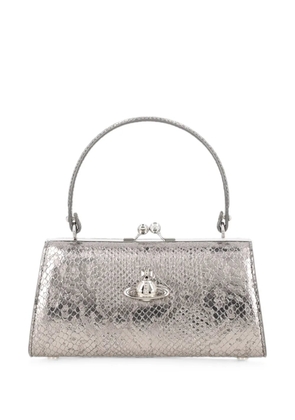 Vivienne Westwood Orb snake-effect shoulder bag - Silver
