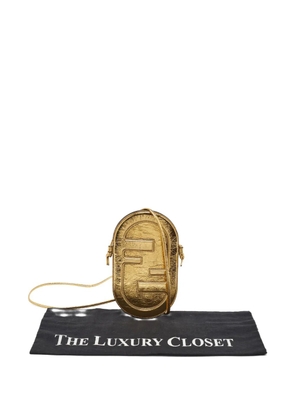 Fendi Pre-Owned O'Lock FF-logo phone pouch - Gold