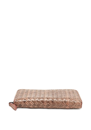 Bottega Veneta Pre-Owned Intrecciato Karung leather wallet - Neutrals