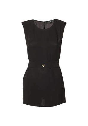 Elisabetta Franchi belted open-back top - Black