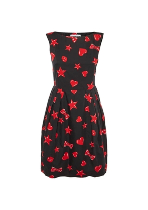 Moschino Pre-Owned printed midi dress - Black