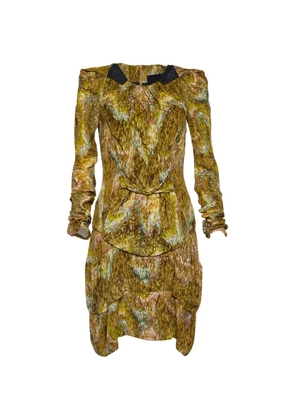 Peter Pilotto printed silk dress - Brown