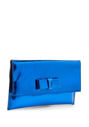 Marni Pre-Owned bow flap clutch bag - Blue