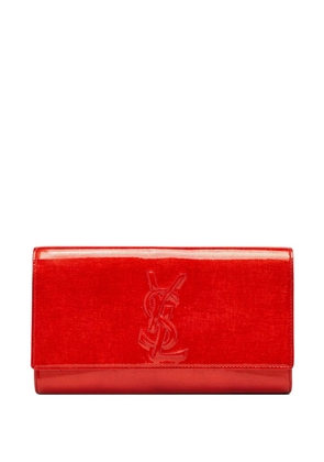 Saint Laurent Pre-Owned Belle De Jour leather clutch bag - Orange