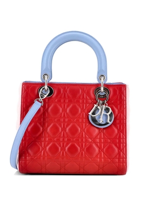 Christian Dior Pre-Owned Tricolor Lady Dior Bag Cannage Quilt Lambskin Medium satchel - Multicolour