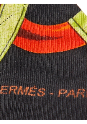 Hermès Pre-Owned Grand Manege Fleuri twilly scarf - Black
