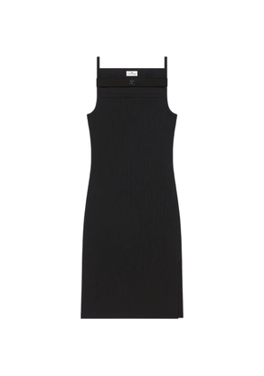 Courrèges 90's rib strap midi dress - Black