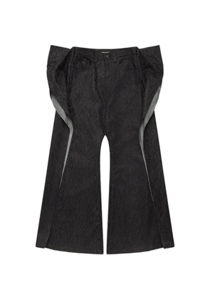 Junya Watanabe deconstructed floral-lace jeans - Black