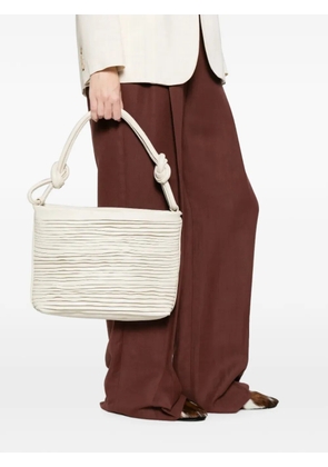SOMMET Aisha Medium Rows knotted shoulder bag - Neutrals