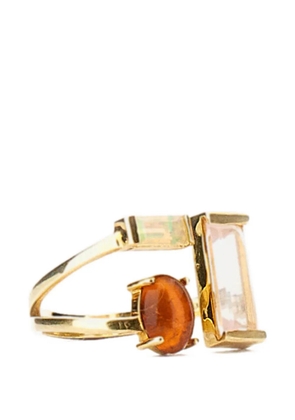 Aliita citrine rose-quartz ring - Gold