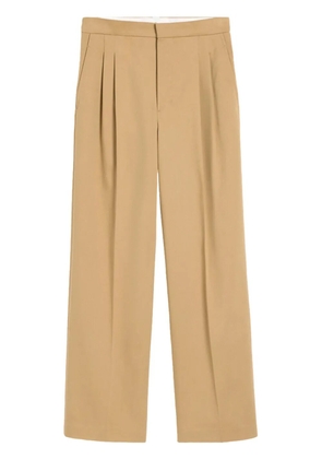 AMI Paris cotton wide-leg trousers - Neutrals