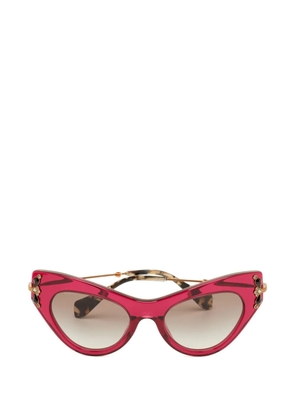 Miu Miu Pre-Owned embellished cat-eye sunglasses - Pink
