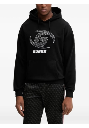 GUESS USA logo-print drawstring hoodie - Black