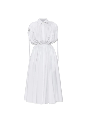 Givenchy midi gathered-sleeve shirt dress - White
