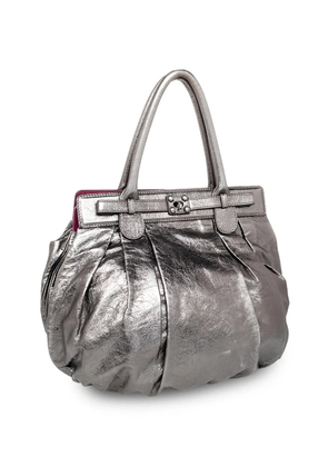 ZAGLIANI VINTAGE metallic-leather tote bag - Silver