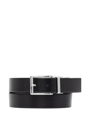 GUESS USA Milano saffiano-effect buckle-fastening belt - Black