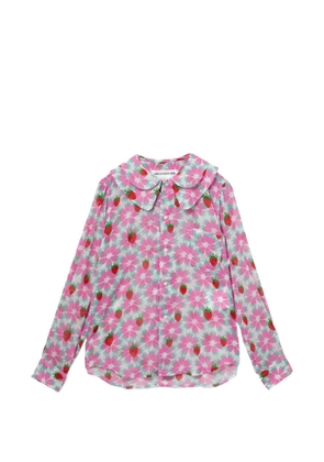 Comme Des Garçons Girl strawberry graphic shirt - Pink