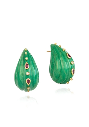 SILVIA FURMANOVICH diamond and ruby earrings - Gold