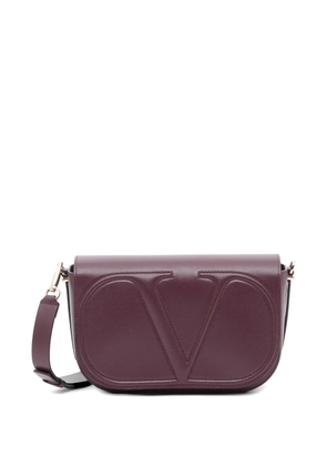 Valentino Garavani VLogo Walk calfskin shoulder bag - Purple