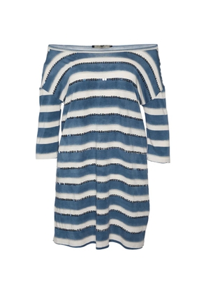 Weekend Max Mara striped sequin-embellished top - Blue
