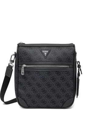 GUESS USA Milano monogram-pattern messenger bag - Black