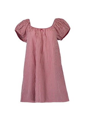 DÔEN Julia gingham-print mini dress - Red