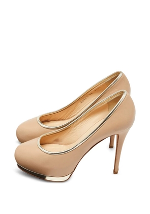 Giuseppe Zanotti Vintage platform round-toe pumps - Neutrals