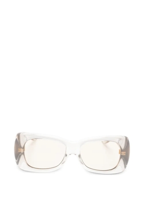 Saint Laurent Eyewear Howl rectangle-frame sunglasses - Neutrals