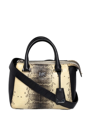 Michael Michael Kors python-embossed satchel bag - Neutrals