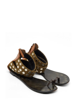 Giuseppe Zanotti Vintage studded toe ring sandals - Green