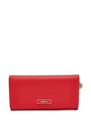 DKNY logo-detail leather wallet - Red