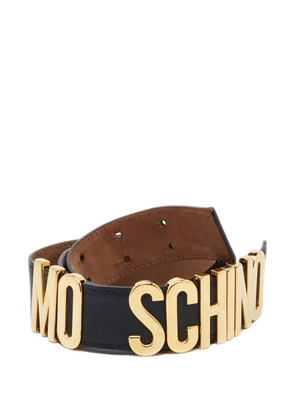 Moschino Pre-Owned Logo leather belt - Black