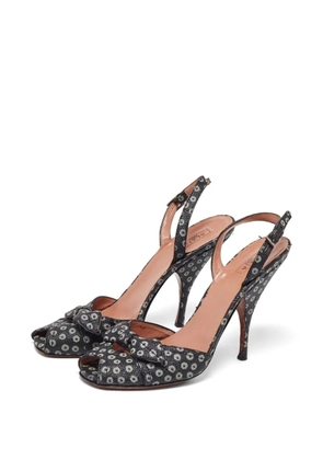 Alaïa Pre-Owned bow ankle-strap sandals - Black