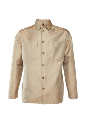 Fendi Pre-Owned button-front patch-pocket coat - Neutrals